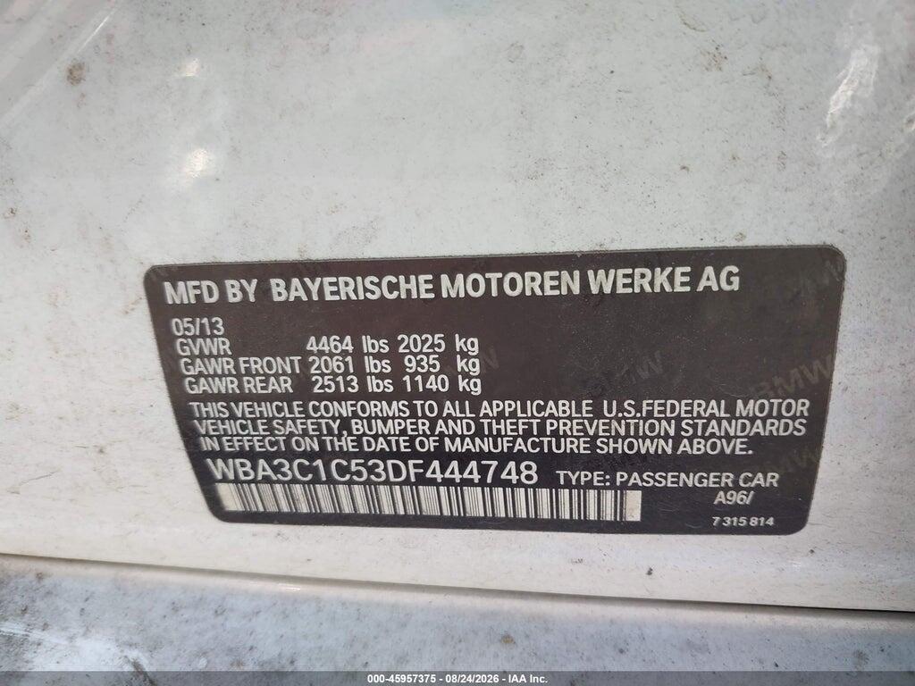 WBA3C1C53DF444748 2013 BMW 328I photo no. 9