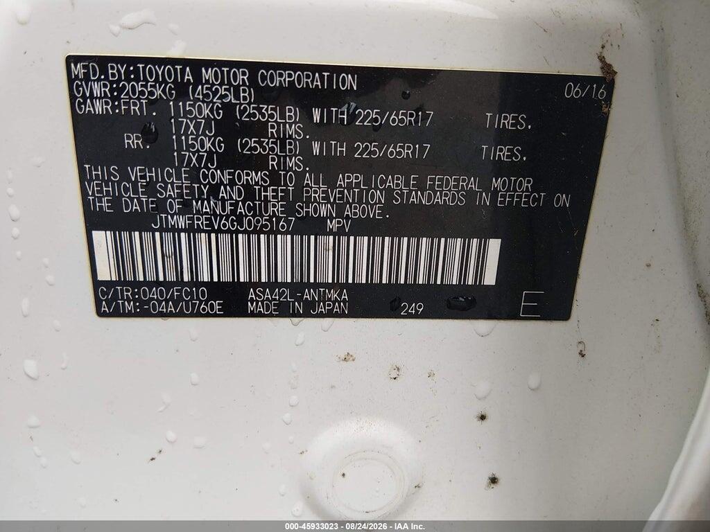 JTMWFREV6GJ095167 2016 TOYOTA RAV4 photo no. 9