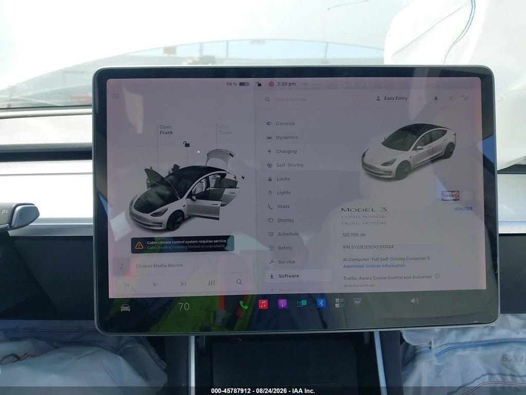 5YJ3E1EB2KF513124 2019 TESLA MODEL 3 photo no. 7
