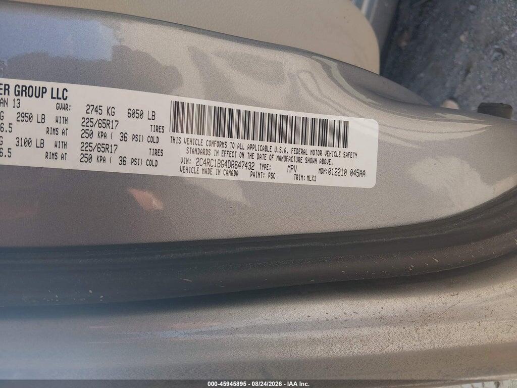 2C4RC1BG4DR647432 2013 CHRYSLER TOWN & COUNTRY photo no. 9