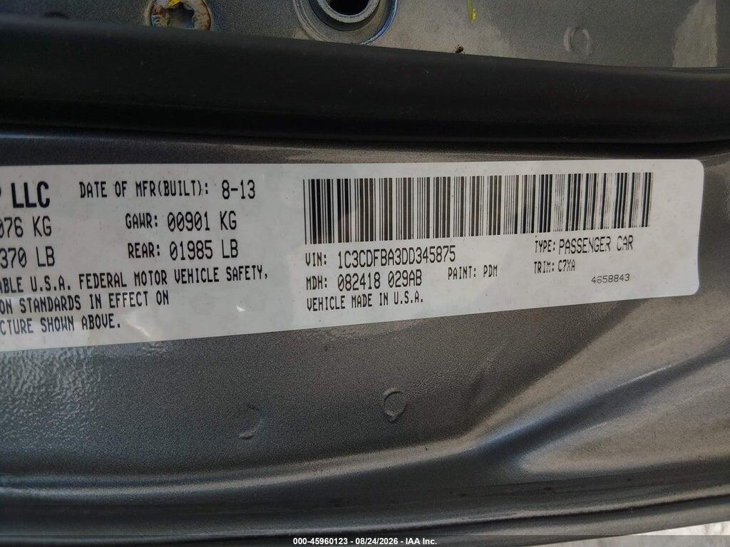 1C3CDFBA3DD345875 2013 DODGE DART photo no. 9