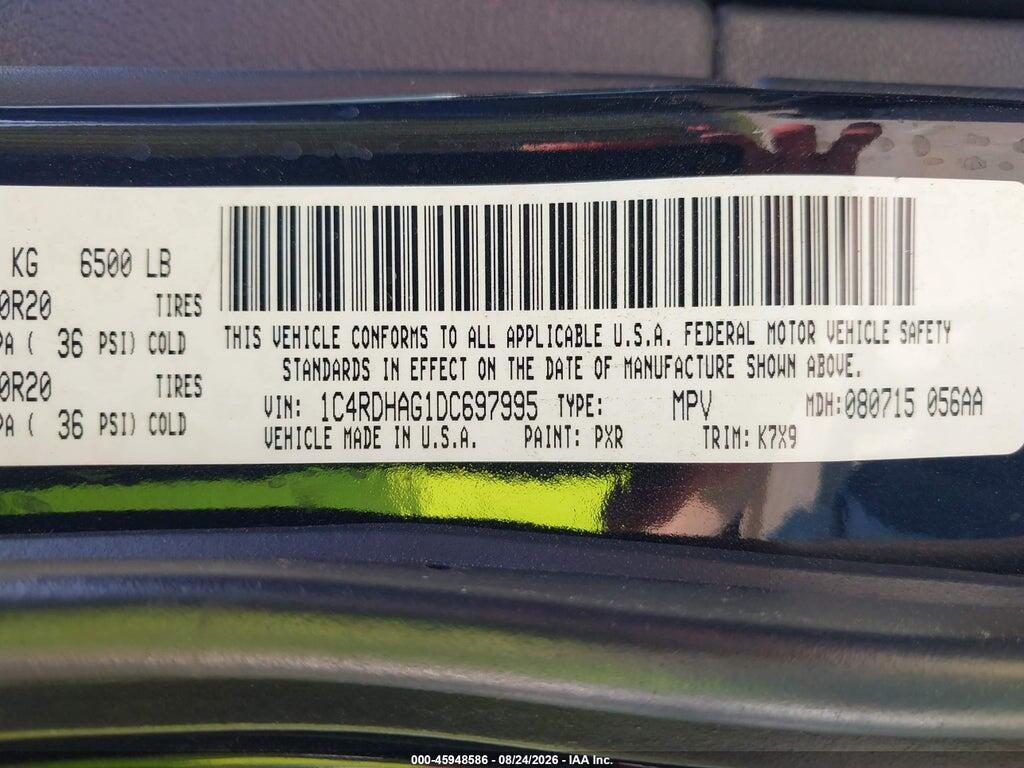 1C4RDHAG1DC697995 2013 DODGE DURANGO photo no. 9