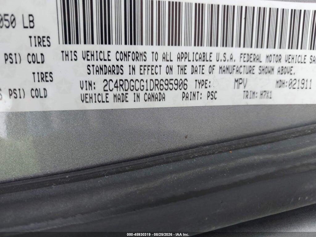 2C4RDGCG1DR695906 2013 DODGE GRAND CARAVAN photo no. 9