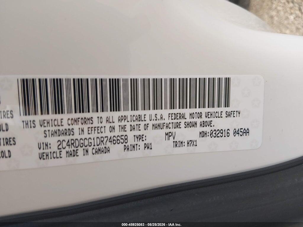 2C4RDGCG1DR746658 2013 DODGE GRAND CARAVAN photo no. 9