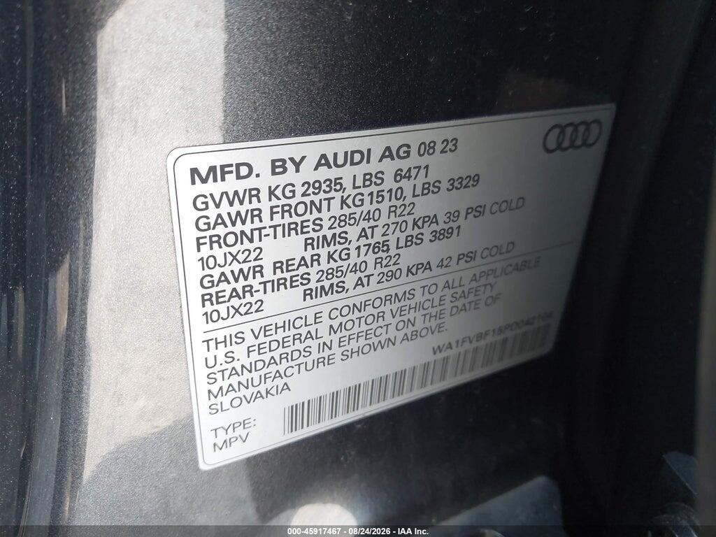 WA1FVBF15PD042104 2023 AUDI Q8 photo no. 9