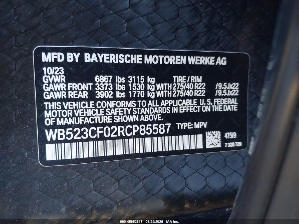 WB523CF02RCP85587 2024 BMW IX photo no. 9