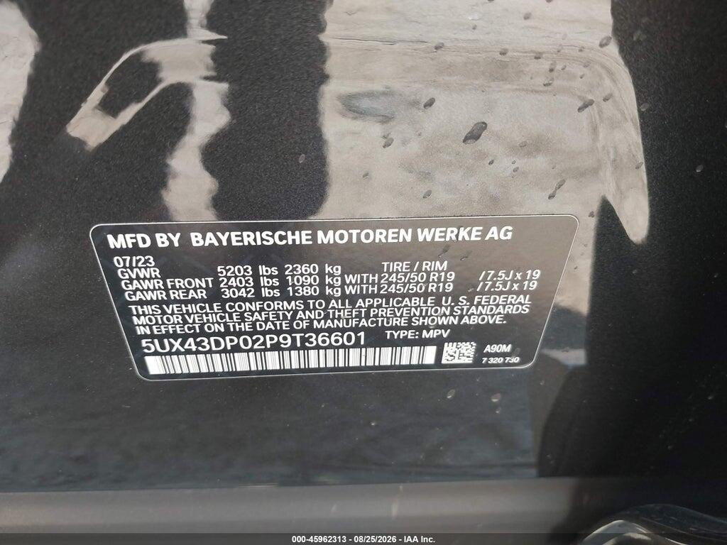5UX43DP02P9T36601 2023 BMW X3 photo no. 9