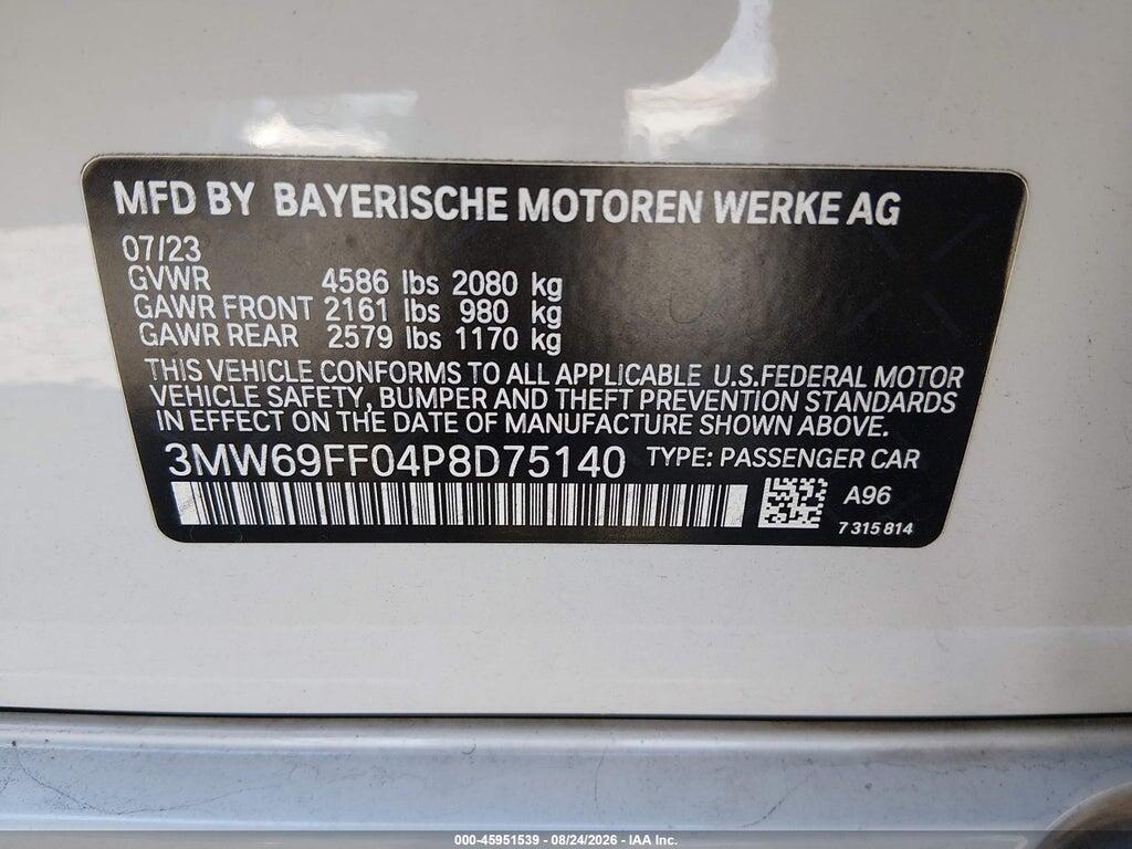 3MW69FF04P8D75140 2023 BMW 330I photo no. 9