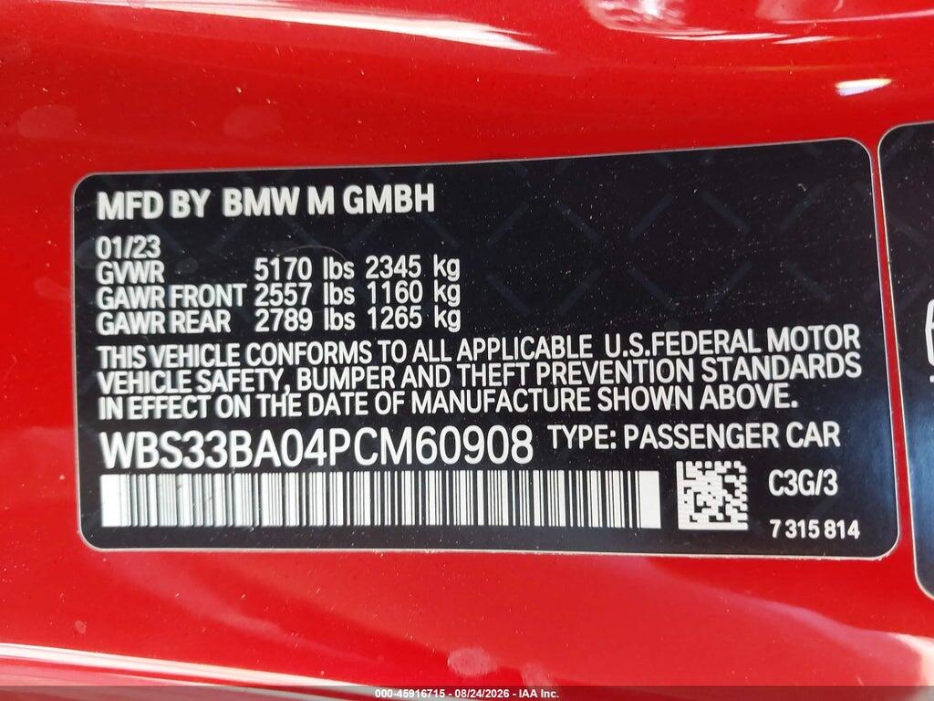 WBS33BA04PCM60908 2023 BMW M4 photo no. 9