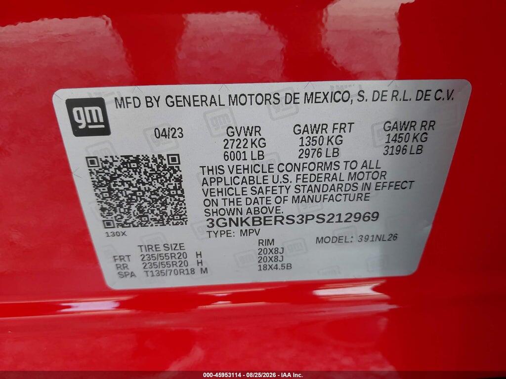 3GNKBERS3PS212969 2023 CHEVROLET BLAZER photo no. 9