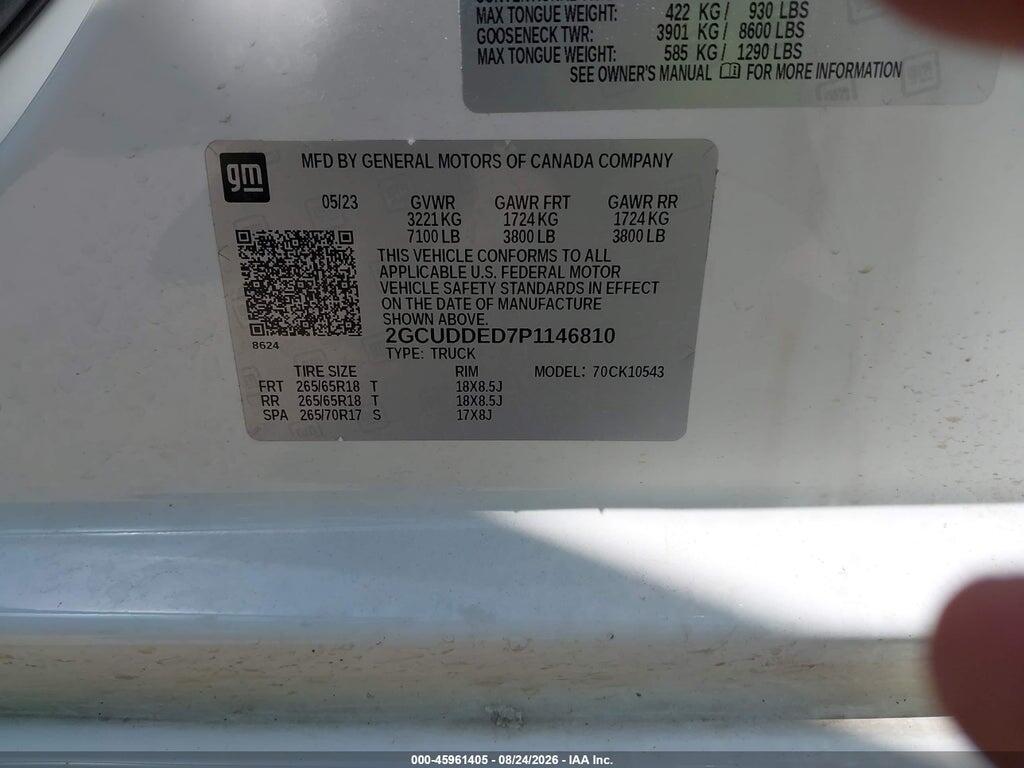 2GCUDDED7P1146810 2023 CHEVROLET SILVERADO 1500 photo no. 9