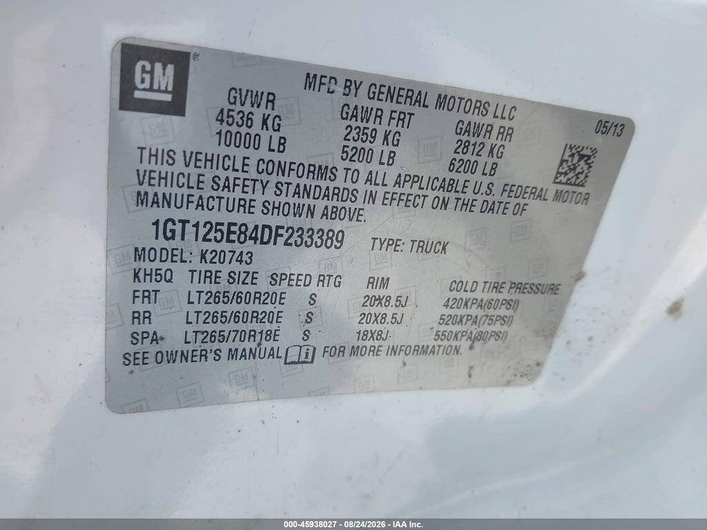1GT125E84DF233389 2013 GMC SIERRA 2500HD photo no. 9