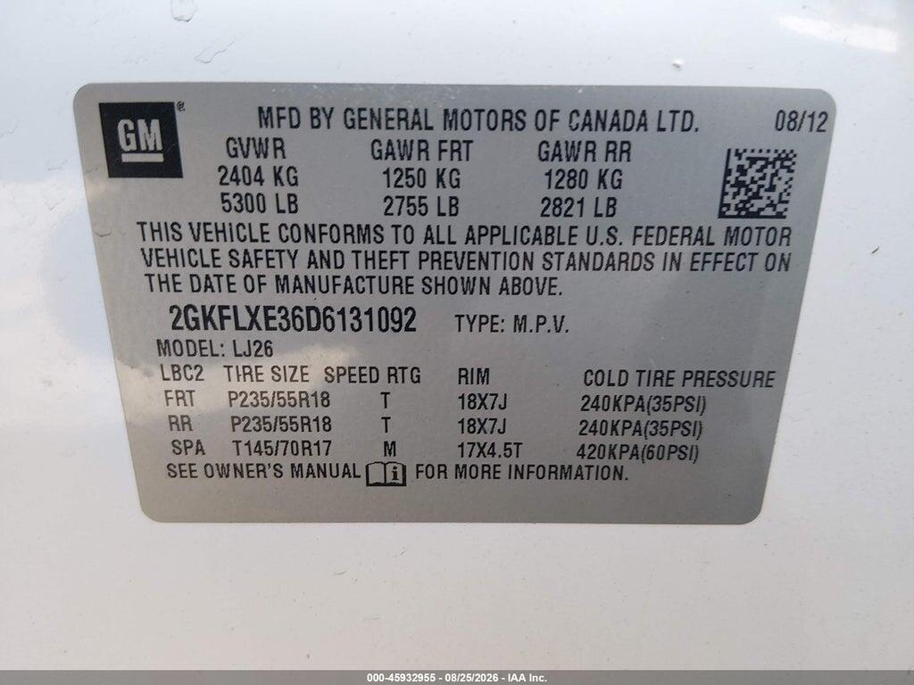 2GKFLXE36D6131092 2013 GMC TERRAIN photo no. 9