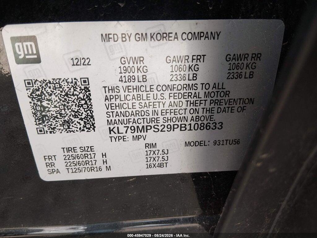KL79MPS29PB108633 2023 CHEVROLET TRAILBLAZER photo no. 9