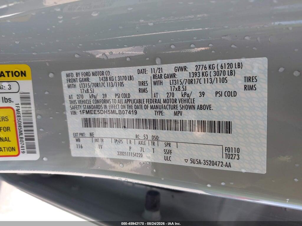 1FMEE5DH5MLB07419 2021 FORD BRONCO photo no. 9