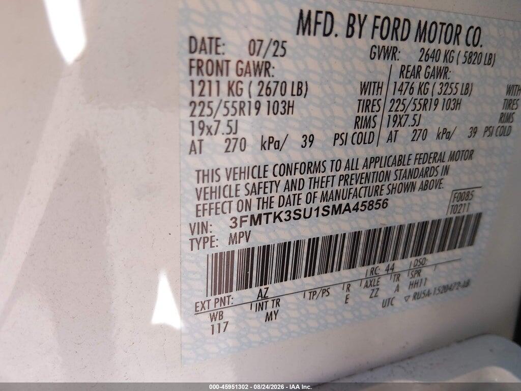 3FMTK3SU1SMA45856 2025 FORD MUSTANG MACH-E photo no. 9