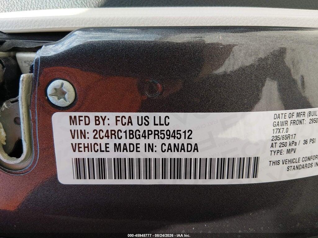2C4RC1BG4PR594512 2023 CHRYSLER PACIFICA photo no. 9