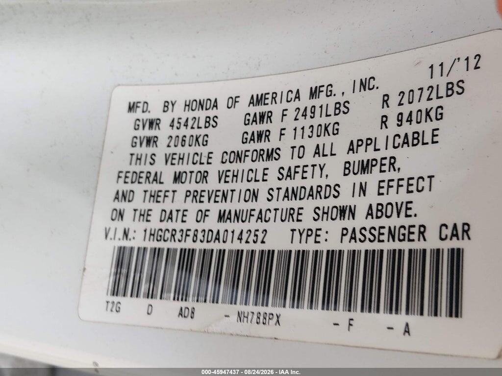 1HGCR3F83DA014252 2013 HONDA ACCORD photo no. 9