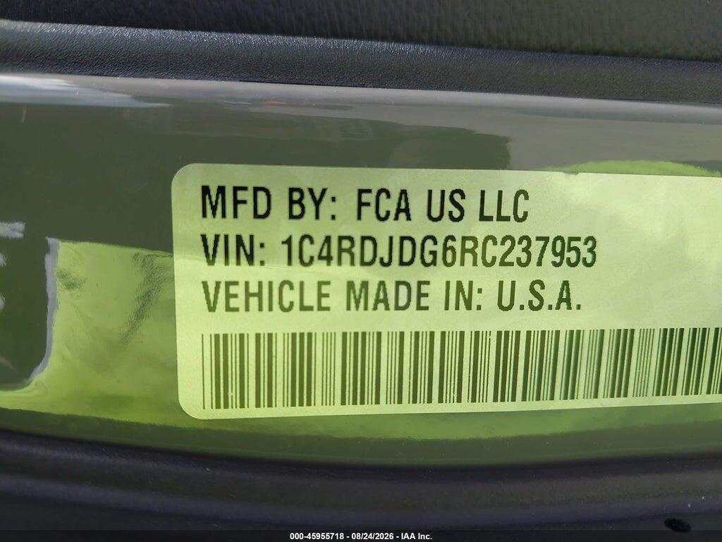 1C4RDJDG6RC237953 2024 DODGE DURANGO photo no. 9
