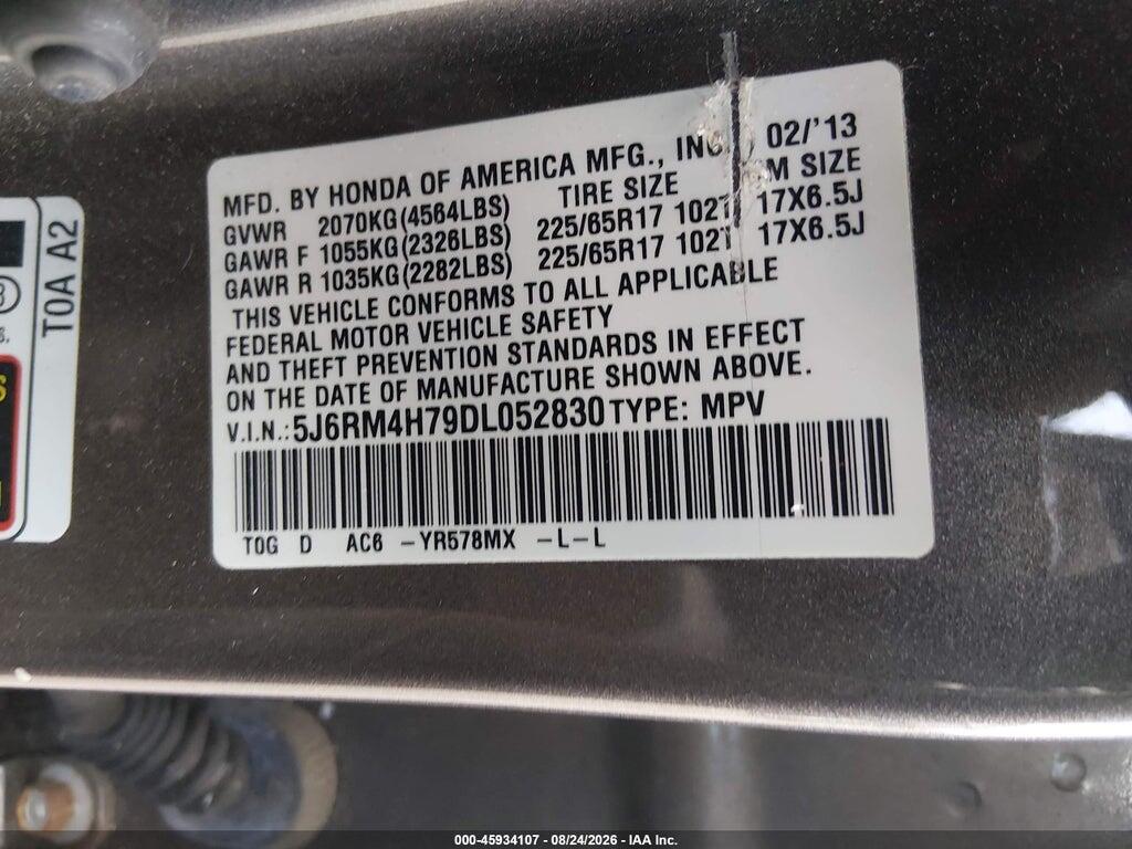 5J6RM4H79DL052830 2013 HONDA CR-V photo no. 9