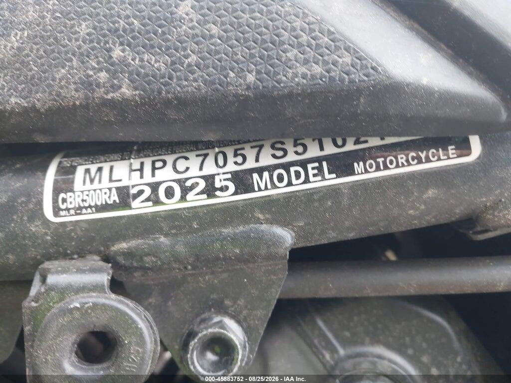 MLHPC7057S5102165 2025 HONDA CBR500 photo no. 10