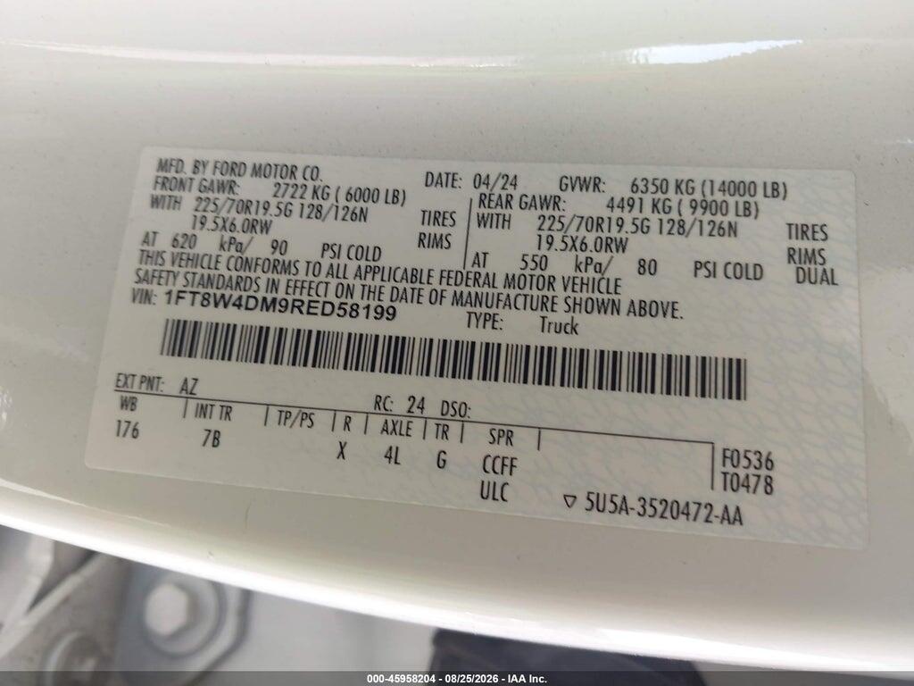 1FT8W4DM9RED58199 2024 FORD F-450 photo no. 9