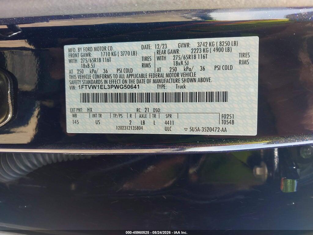 1FTVW1EL3PWG50641 2023 FORD F-150 LIGHTNING photo no. 8