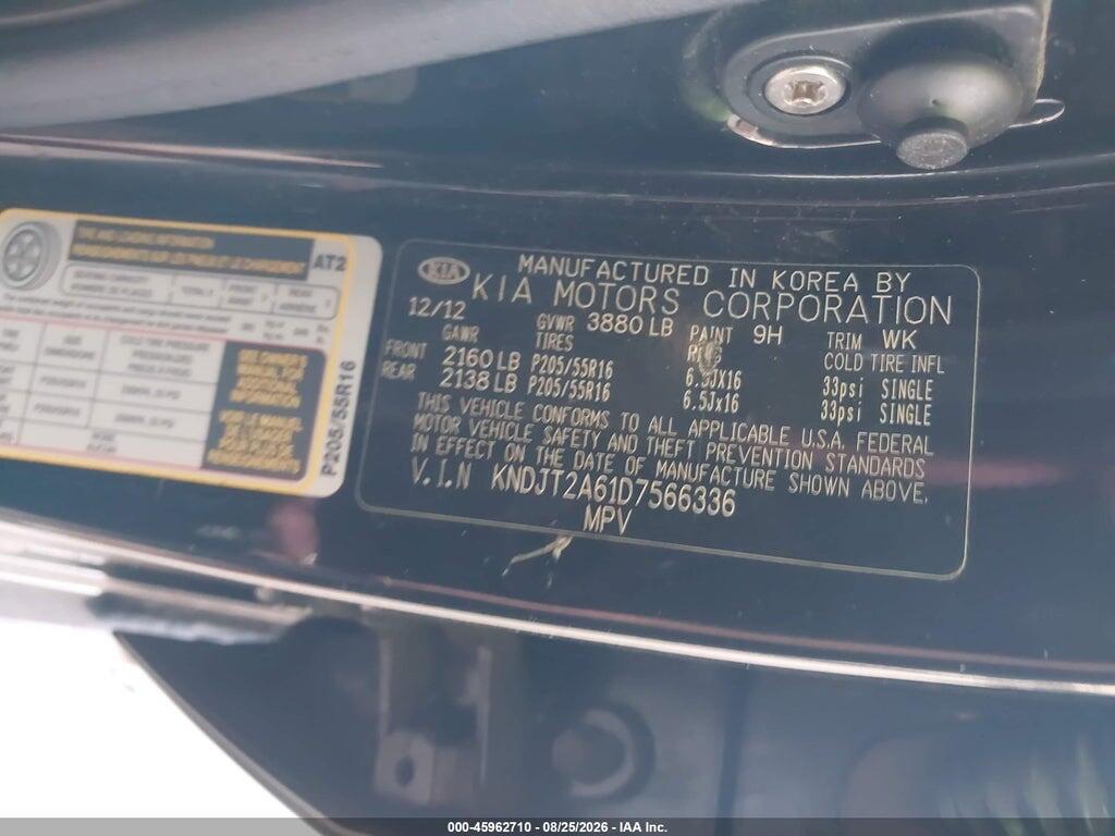 KNDJT2A61D7566336 2013 KIA SOUL photo no. 9