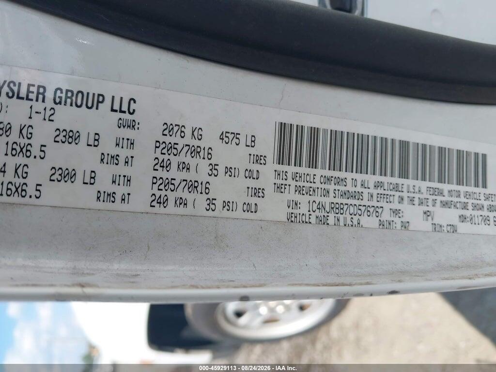 1C4NJRBB7CD576767 2012 JEEP PATRIOT photo no. 9