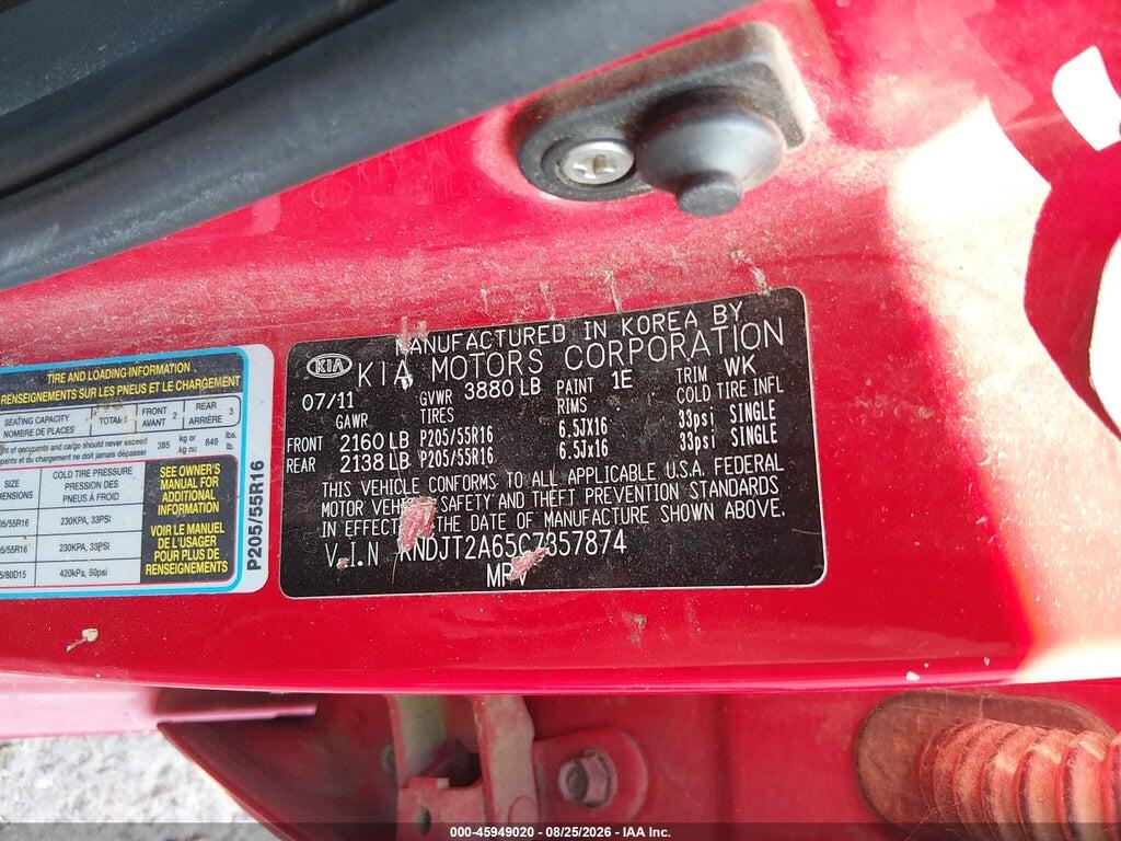 KNDJT2A65C7357874 2012 KIA SOUL photo no. 9