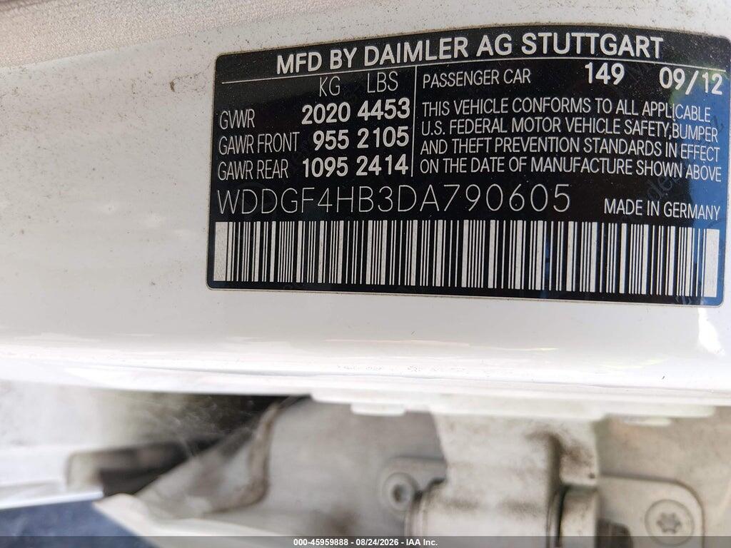 WDDGF4HB3DA790605 2013 MERCEDES-BENZ C 250 photo no. 9