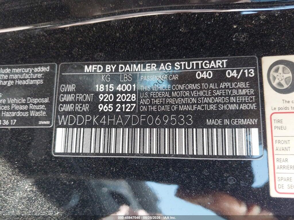 WDDPK4HA7DF069533 2013 MERCEDES-BENZ SLK 250 photo no. 9