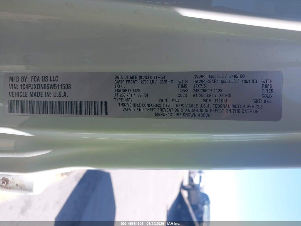 1C4PJXDN0SW511508 2025 JEEP WRANGLER photo no. 9