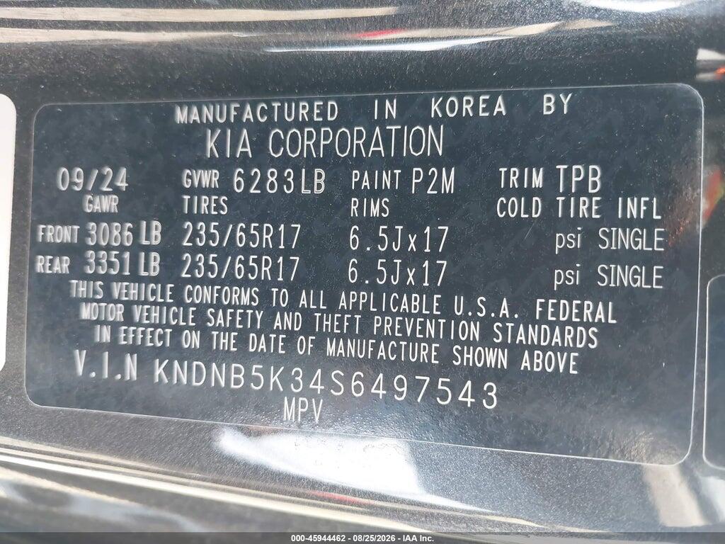 KNDNB5K34S6497543 2025 KIA CARNIVAL MPV photo no. 9