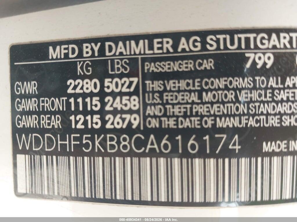 WDDHF5KB8CA616174 2012 MERCEDES-BENZ E 350 photo no. 9