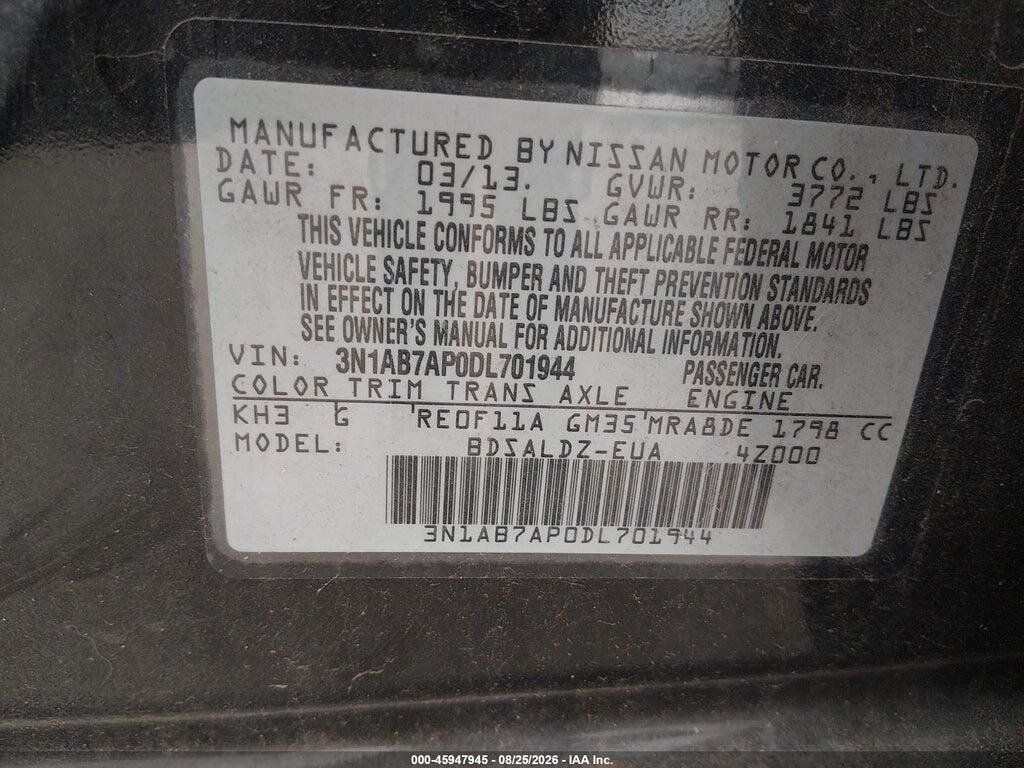3N1AB7AP0DL701944 2013 NISSAN SENTRA photo no. 9