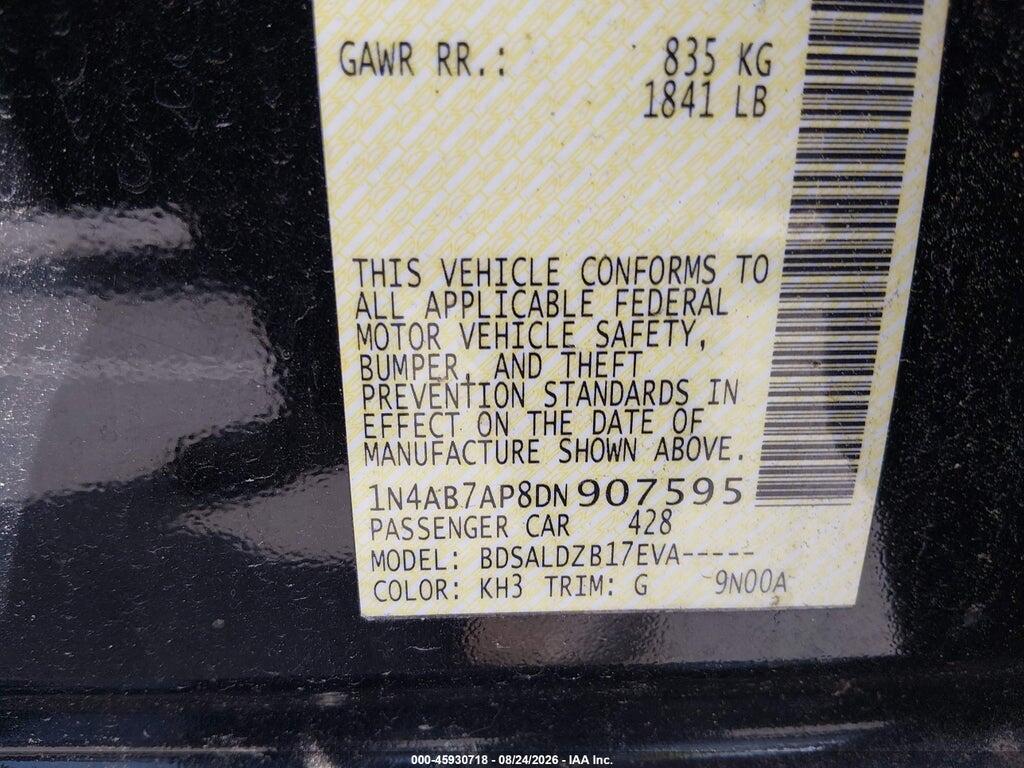 1N4AB7AP8DN907595 2013 NISSAN SENTRA photo no. 9