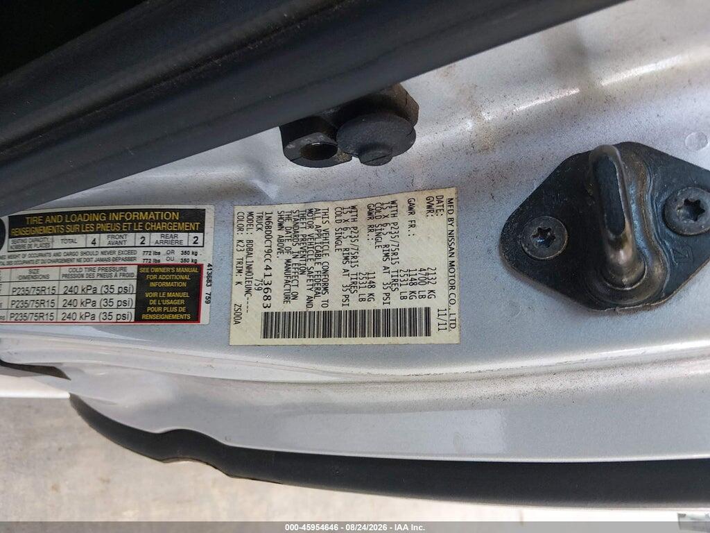 1N6BD0CT9CC413683 2012 NISSAN FRONTIER photo no. 9
