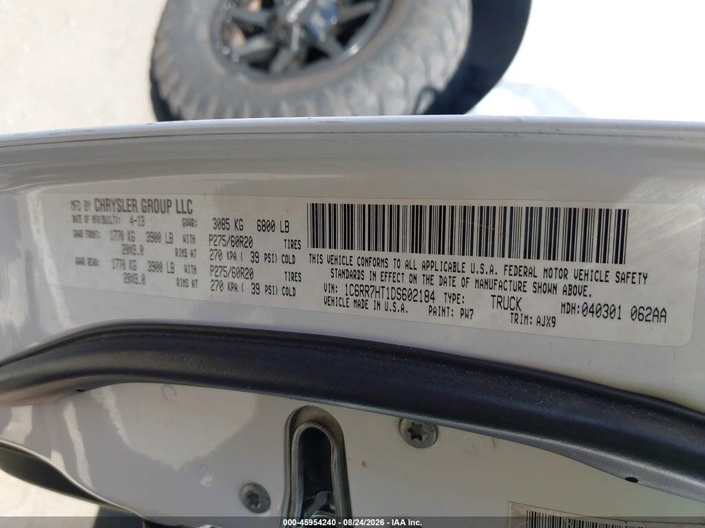 1C6RR7HT1DS602184 2013 RAM 1500 photo no. 9