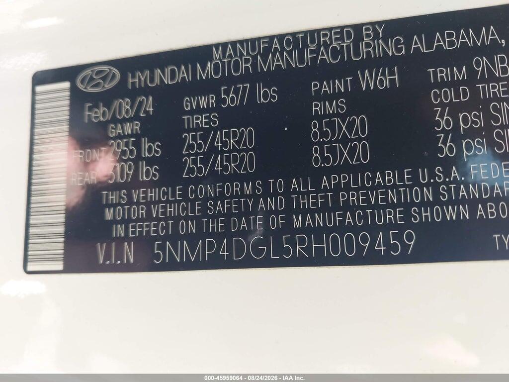 5NMP4DGL5RH009459 2024 HYUNDAI SANTA FE photo no. 9