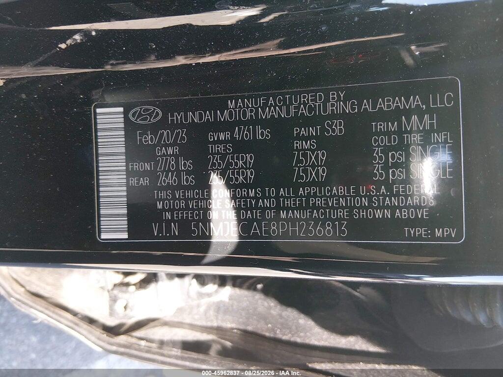 5NMJECAE8PH236813 2023 HYUNDAI TUCSON photo no. 9