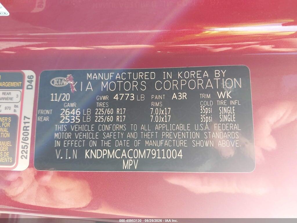 KNDPMCAC0M7911004 2021 KIA SPORTAGE photo no. 9