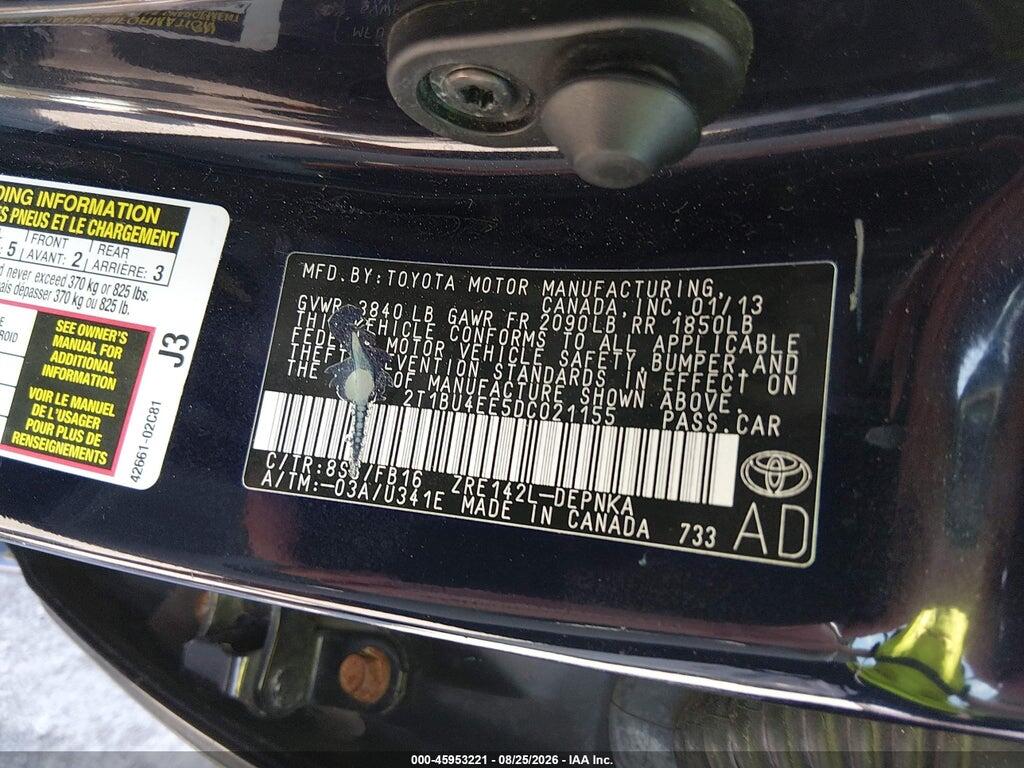 2T1BU4EE5DC021155 2013 TOYOTA COROLLA photo no. 9