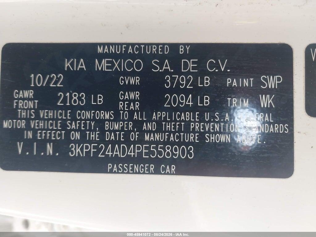 3KPF24AD4PE558903 2023 KIA FORTE photo no. 9