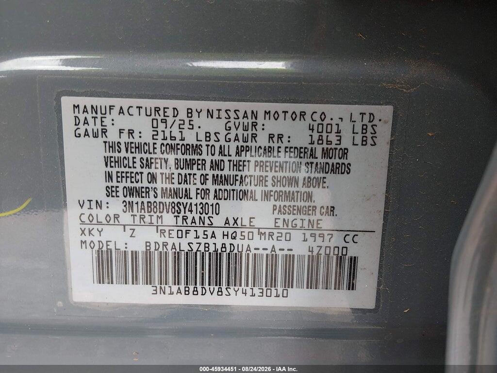 3N1AB8DV8SY413010 2025 NISSAN SENTRA photo no. 9