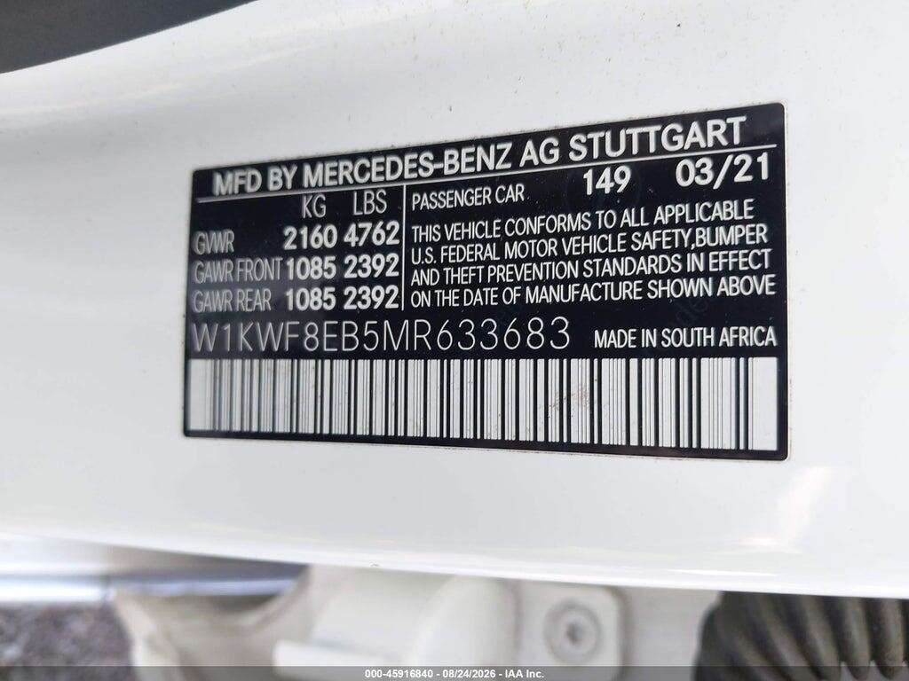 W1KWF8EB5MR633683 2021 MERCEDES-BENZ C 300 photo no. 9