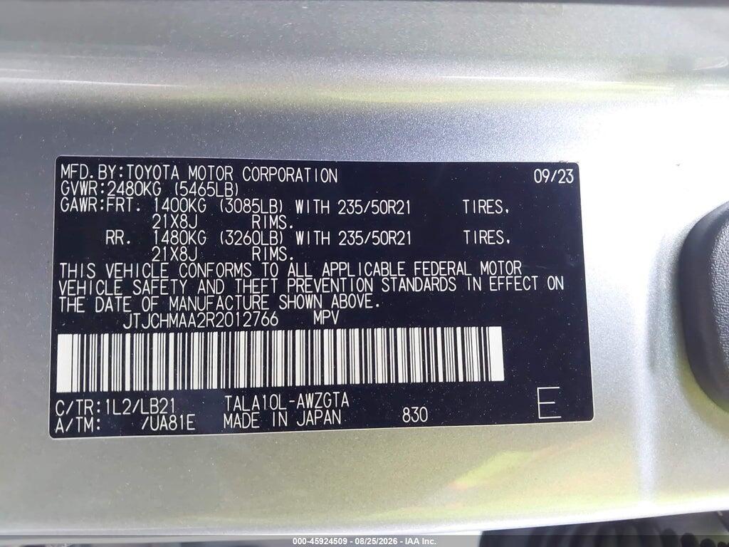 JTJCHMAA2R2012766 2024 LEXUS RX 350 photo no. 9