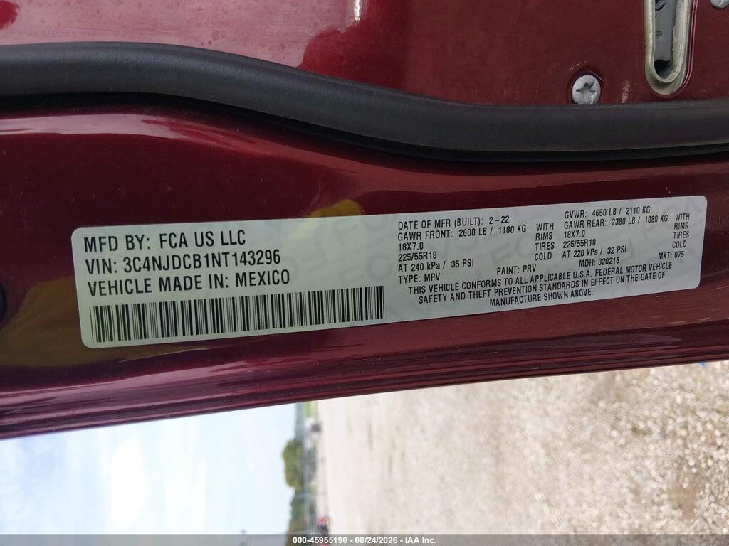 3C4NJDCB1NT143296 2022 JEEP COMPASS photo no. 9