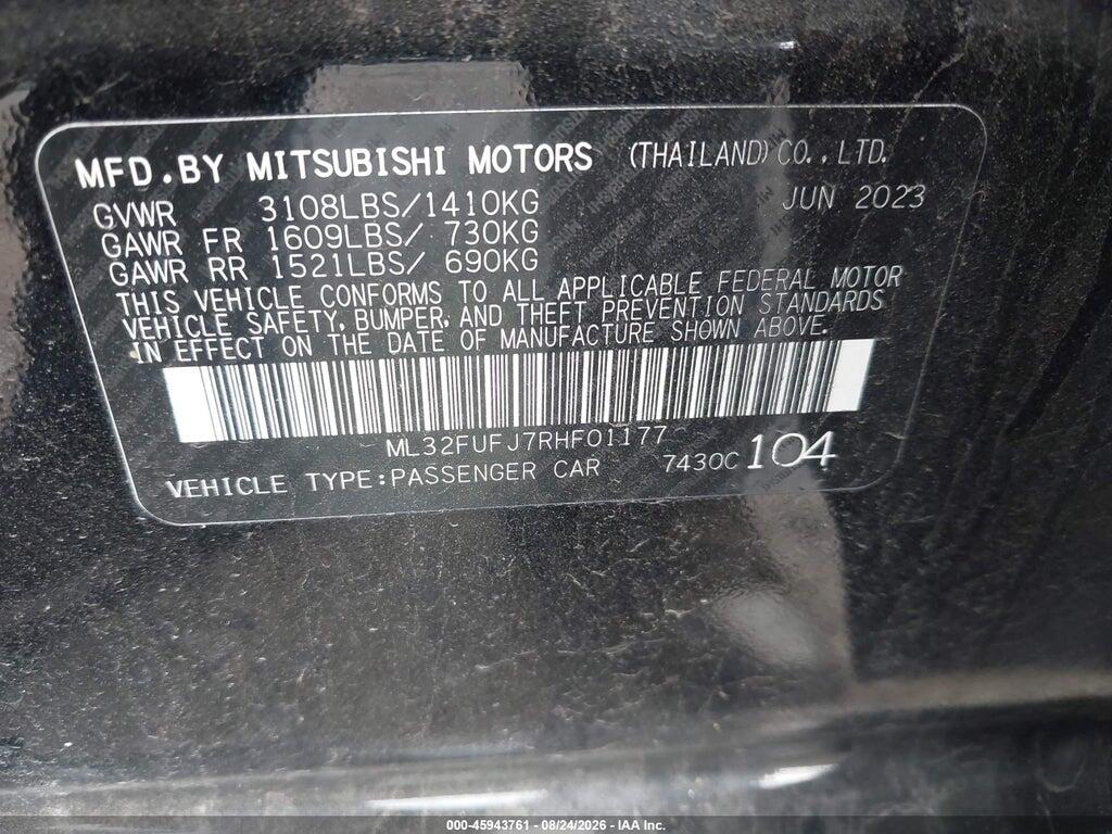 ML32FUFJ7RHF01177 2024 MITSUBISHI MIRAGE G4 photo no. 9