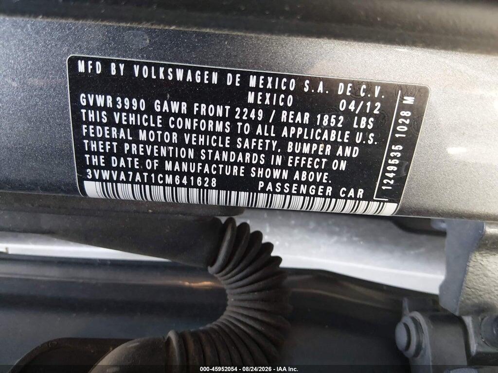 3VWVA7AT1CM641628 2012 VOLKSWAGEN BEETLE photo no. 9